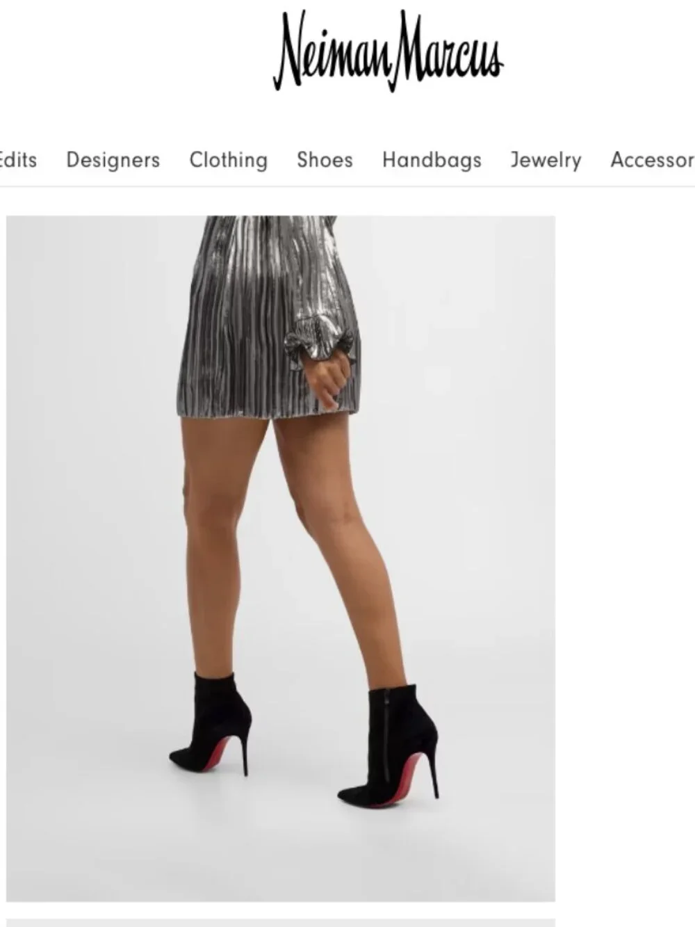 Christian Louboutin 100mm So Kate Suede Booties, $1,295 at Neiman